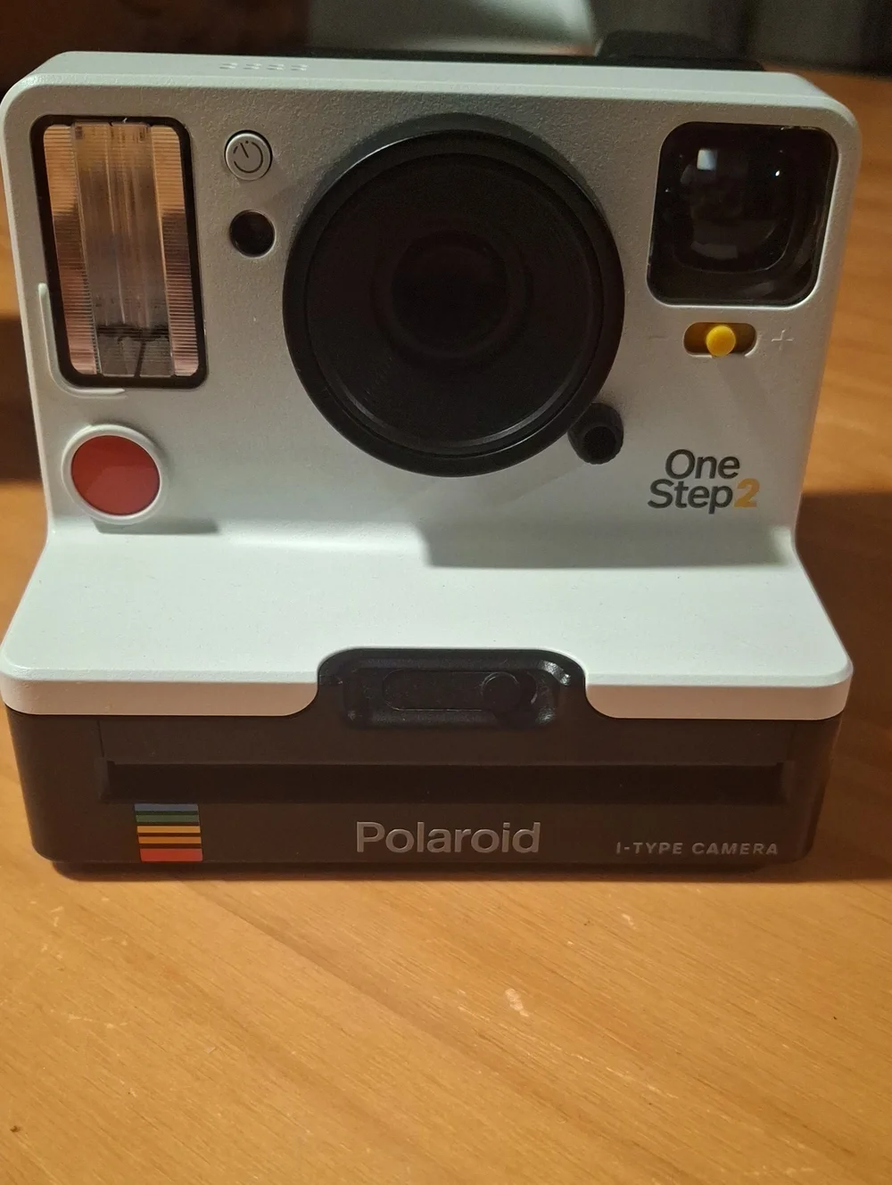 Polaroid OneStep2 Instant Camera in White with Black and Red Accents